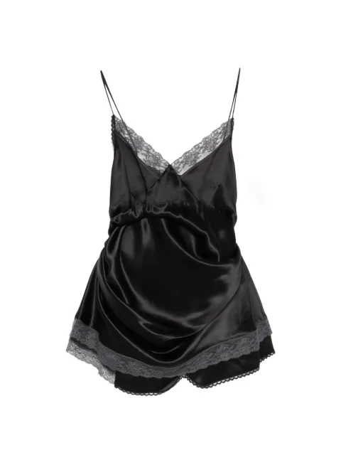 Magda Butrym vestido corto con ribete de encaje