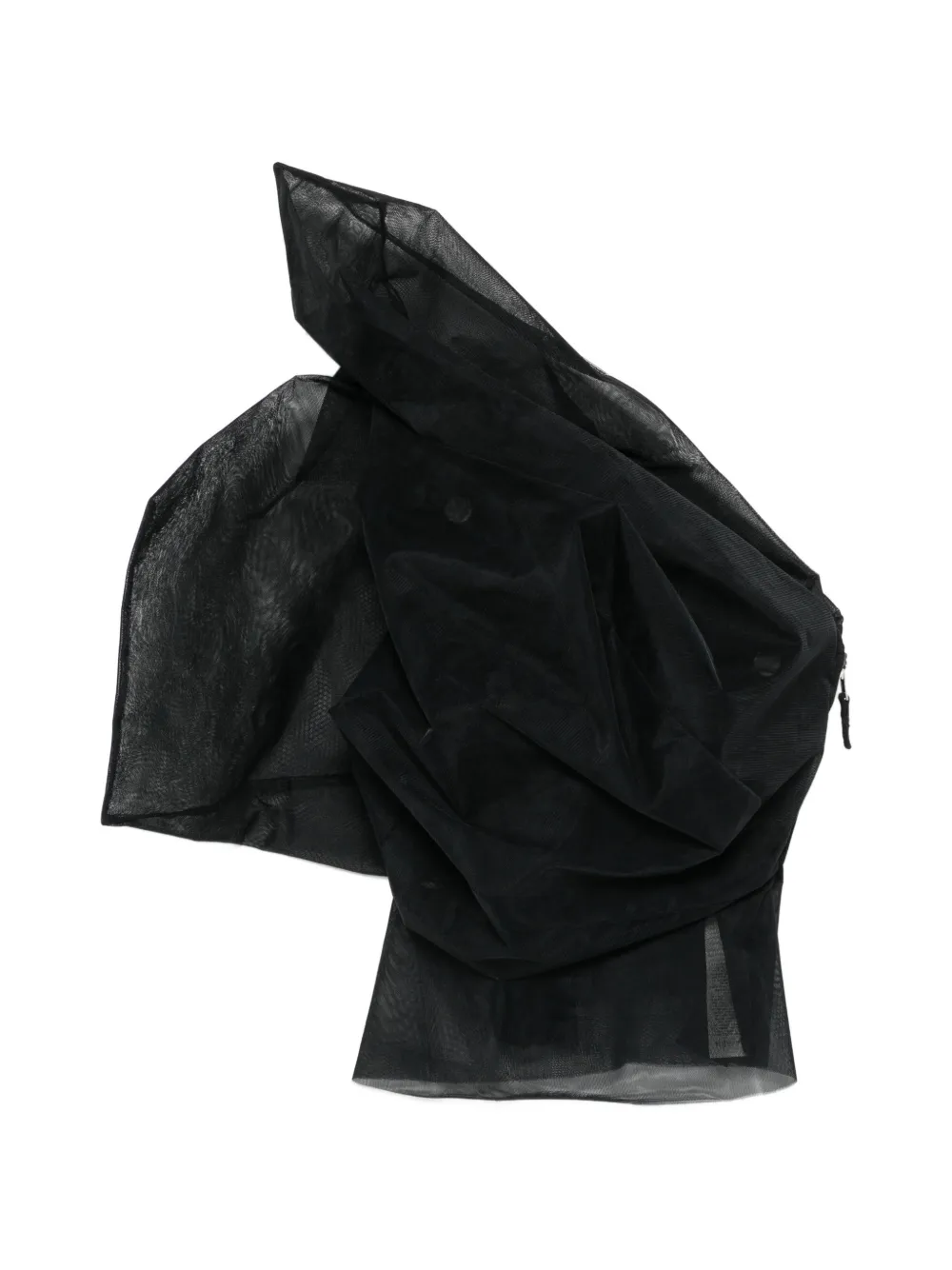 Rick Owens asymmetric draped top - Nero