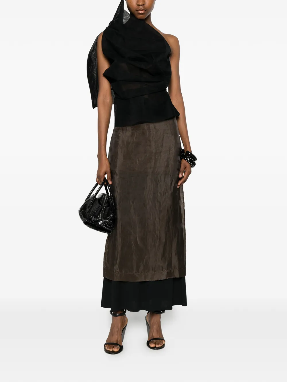 Rick Owens Gedrapeerde top Zwart