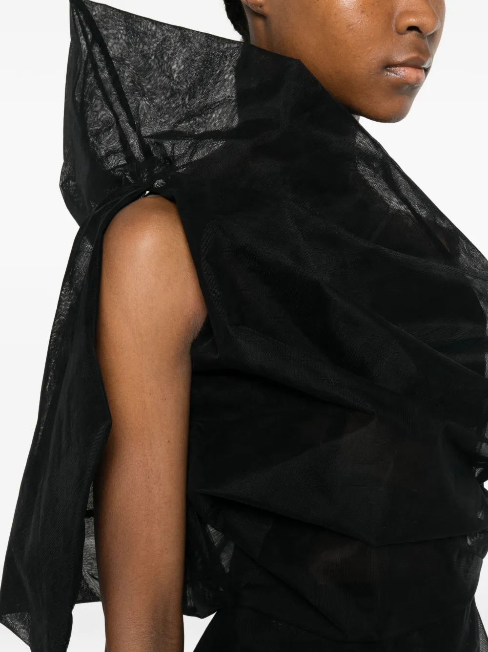 Rick Owens Gedrapeerde top Zwart