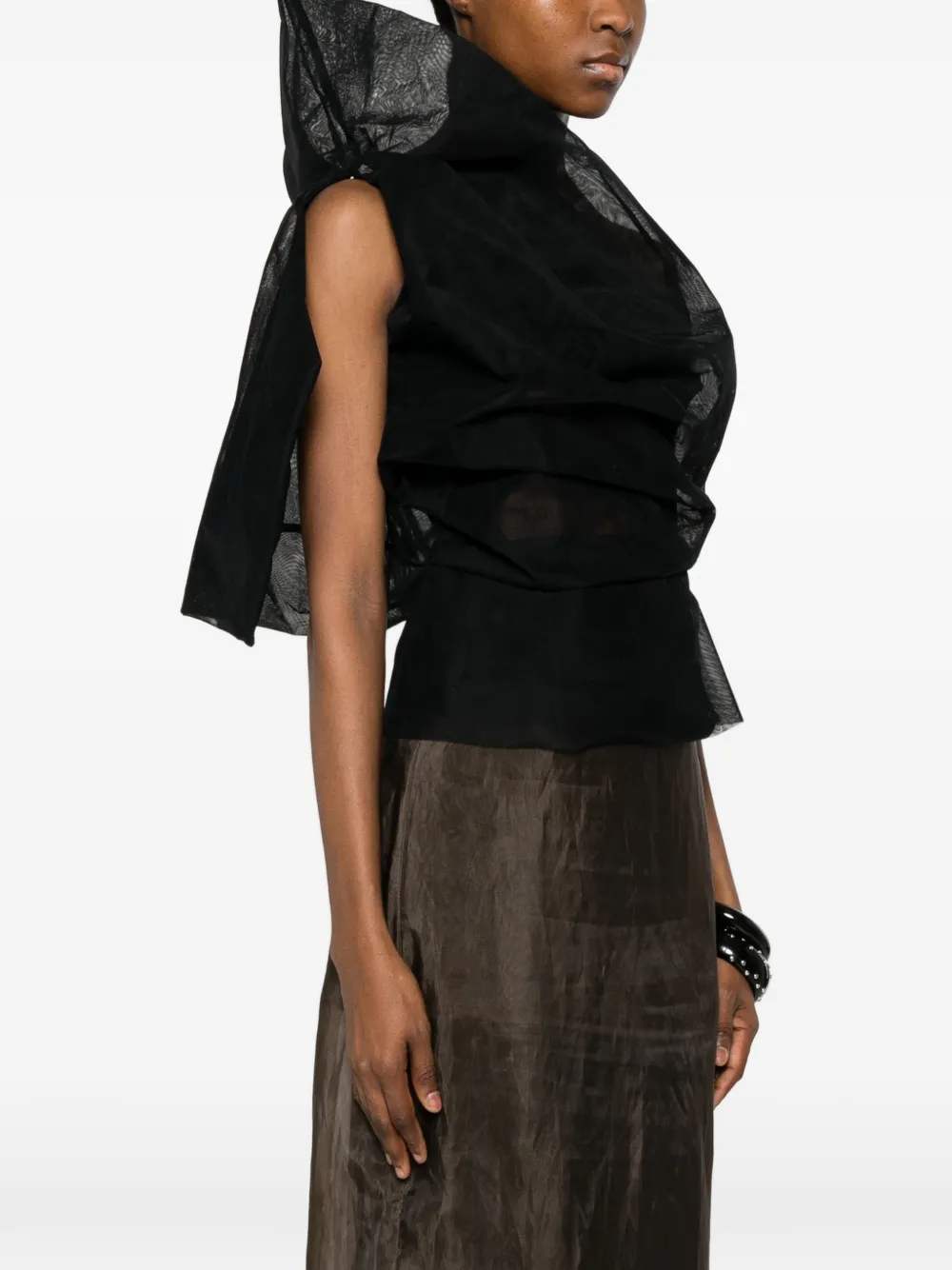 Rick Owens Gedrapeerde top Zwart