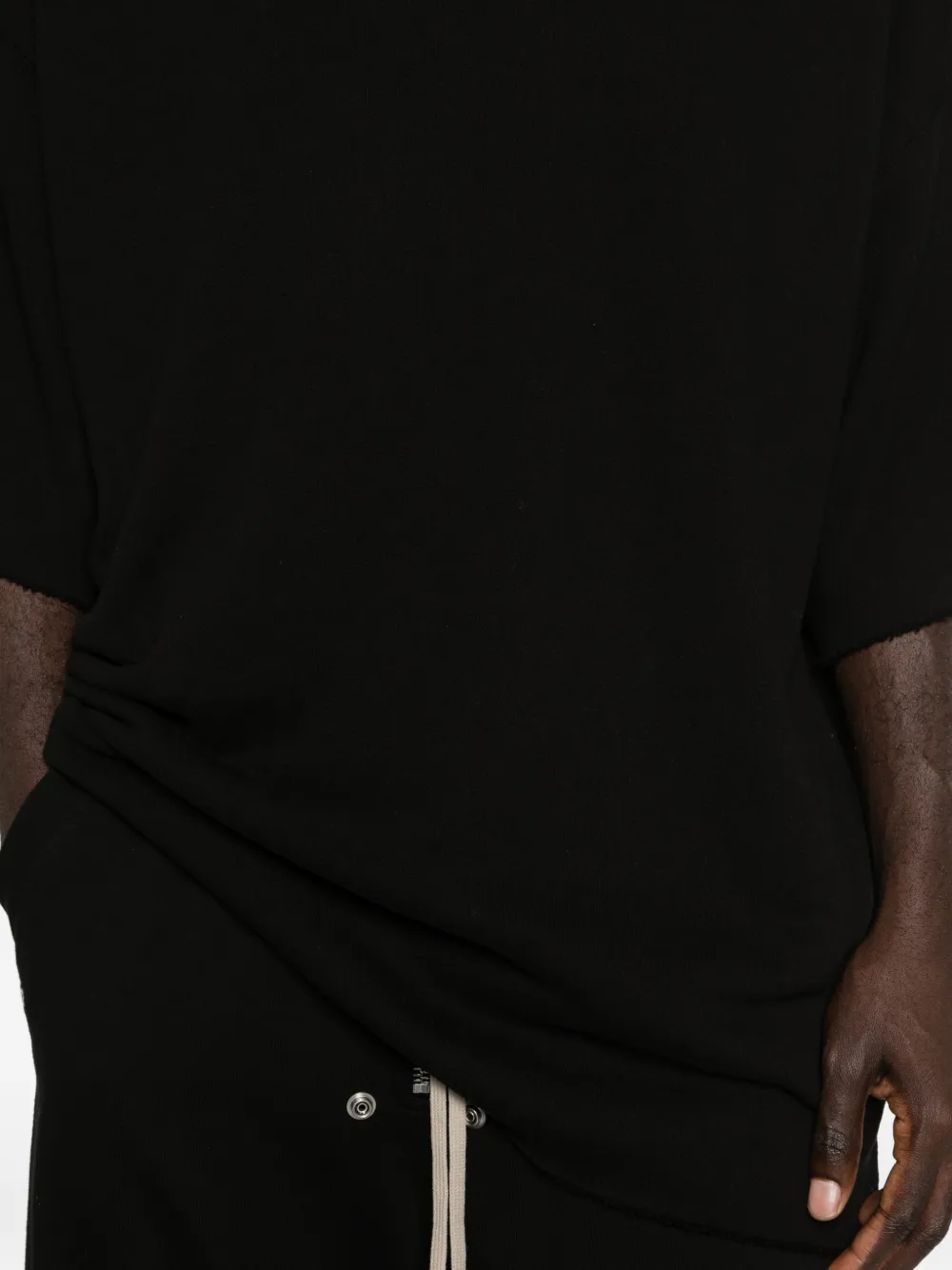 Rick Owens Tommy T raw-cut T-shirt Zwart