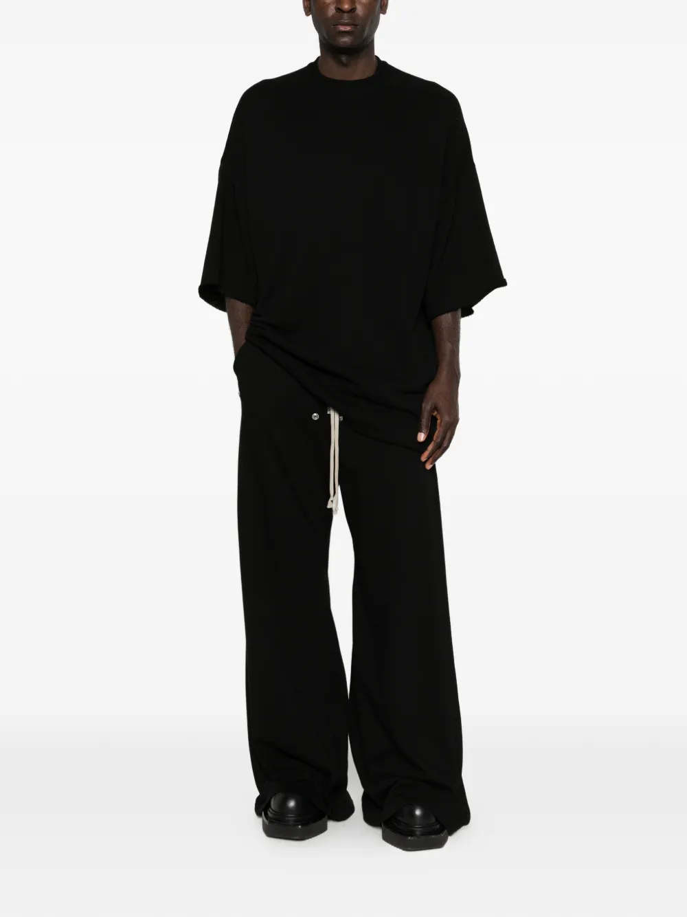 Rick Owens Tommy T raw-cut T-shirt Zwart