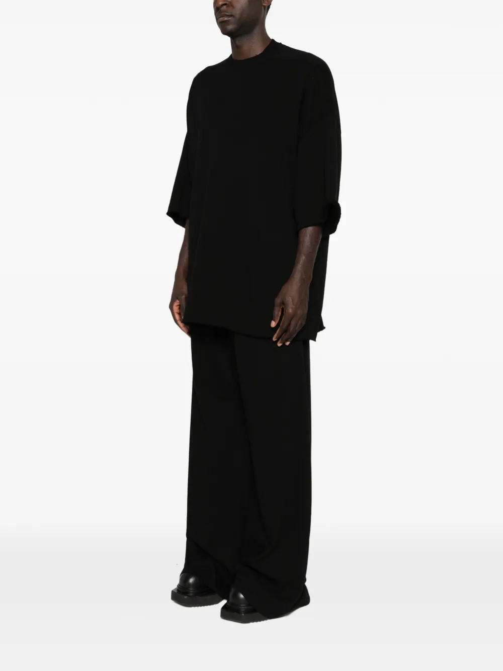 Rick Owens Tommy T raw-cut T-shirt Zwart