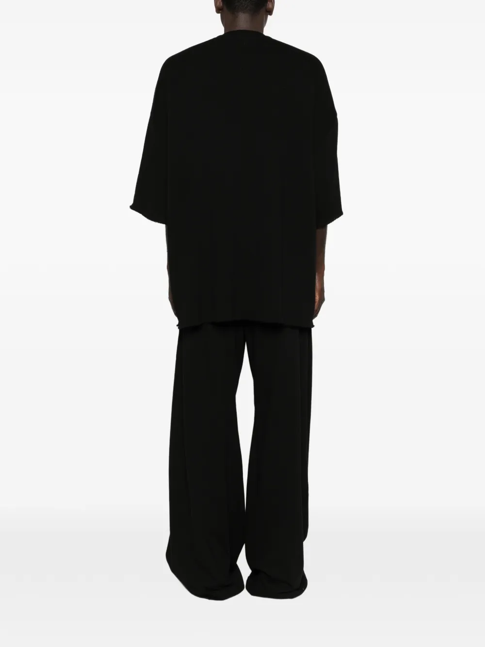 Rick Owens Tommy T raw-cut T-shirt Zwart