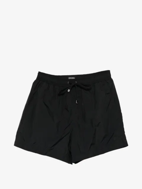 Zegna shorts de playa con cordones en la pretina