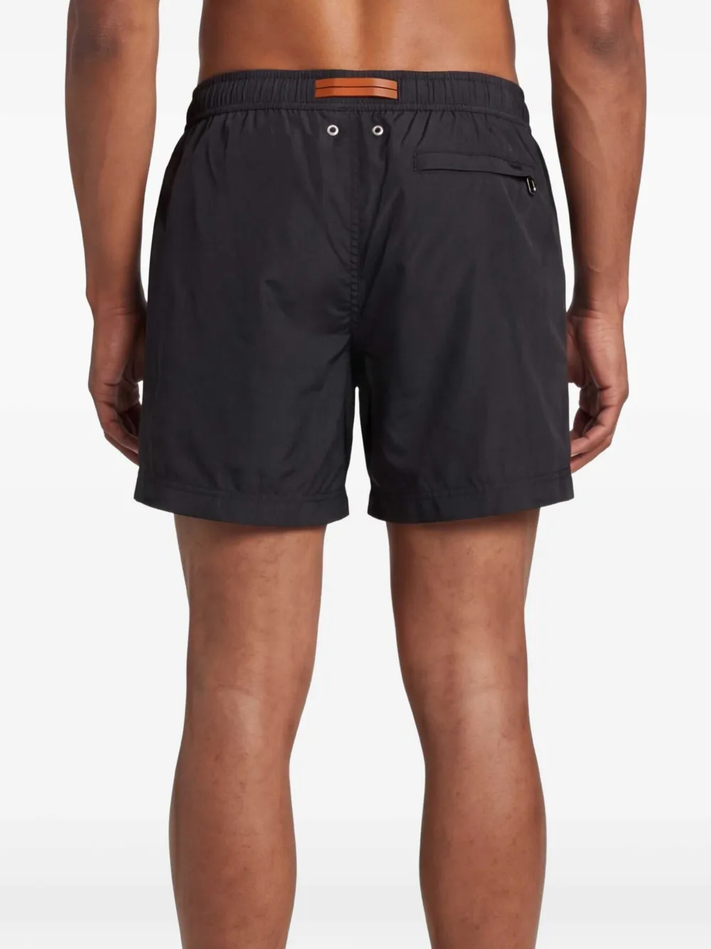 Zegna Zwembroek met trekkoord Zwart