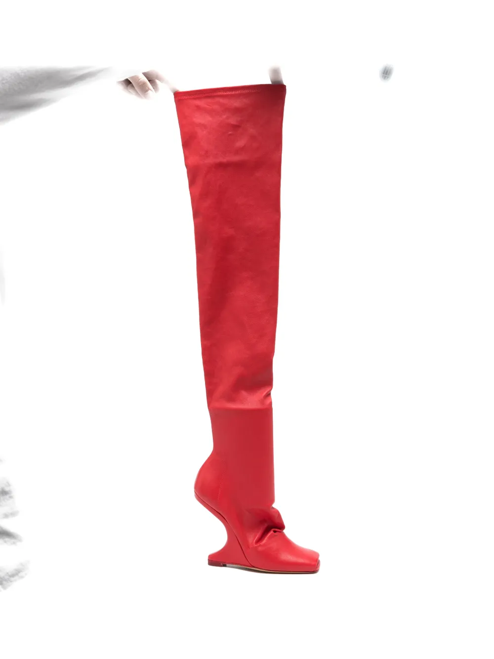 Rick Owens Lilies over-the-knee boots - Rosso