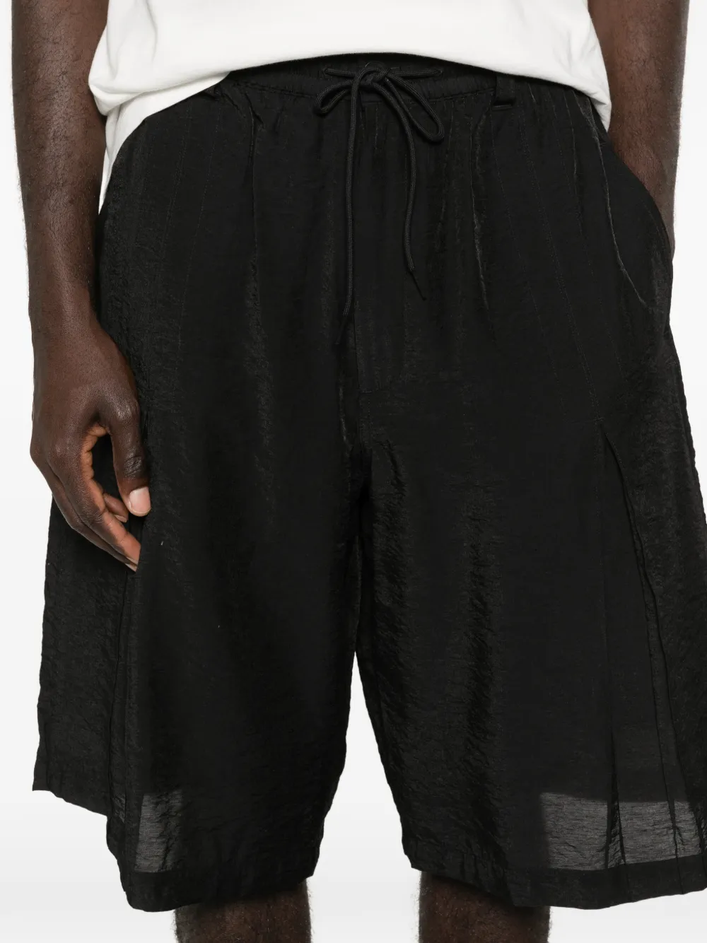 Y-3 Shorts met trekkoord Zwart