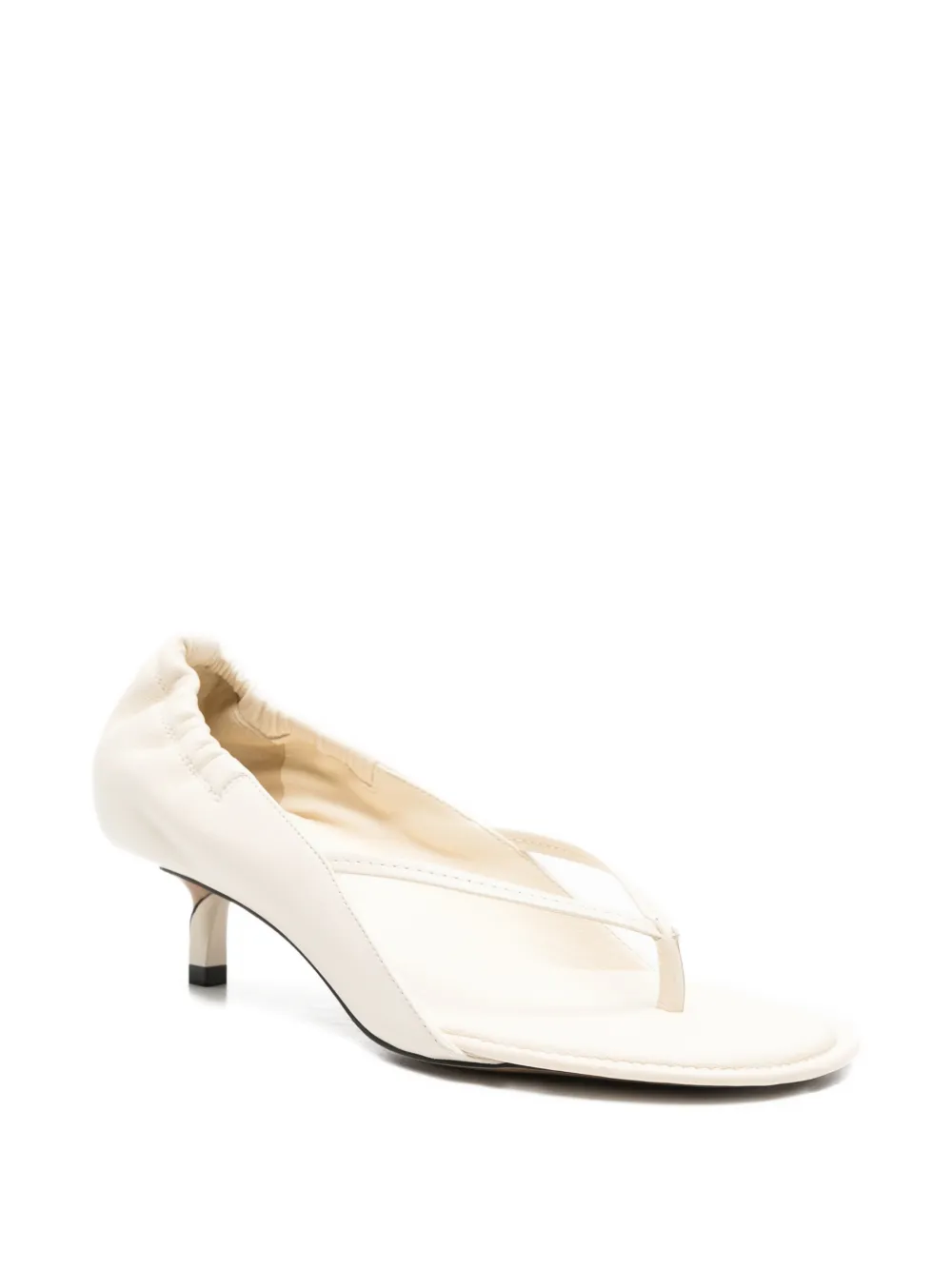 Jacquemus open-toe gathered sandals Beige