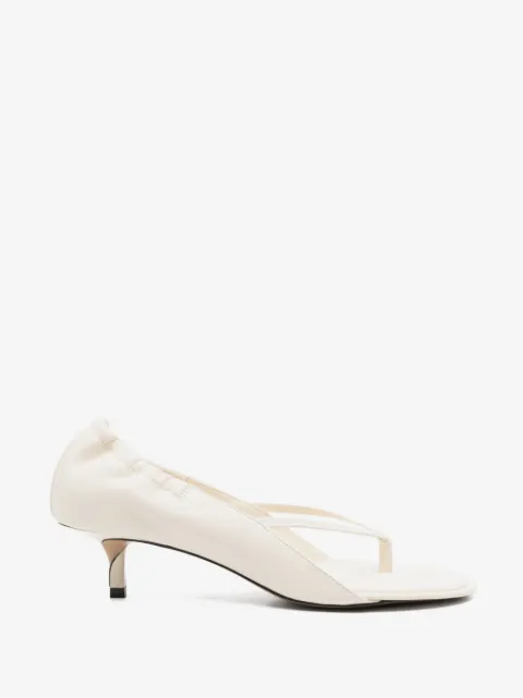 Jacquemus sandalias fruncidas con puntera abierta