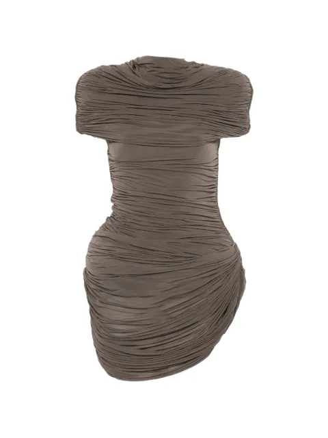 Magda Butrym vestido drapeado con cuello alto