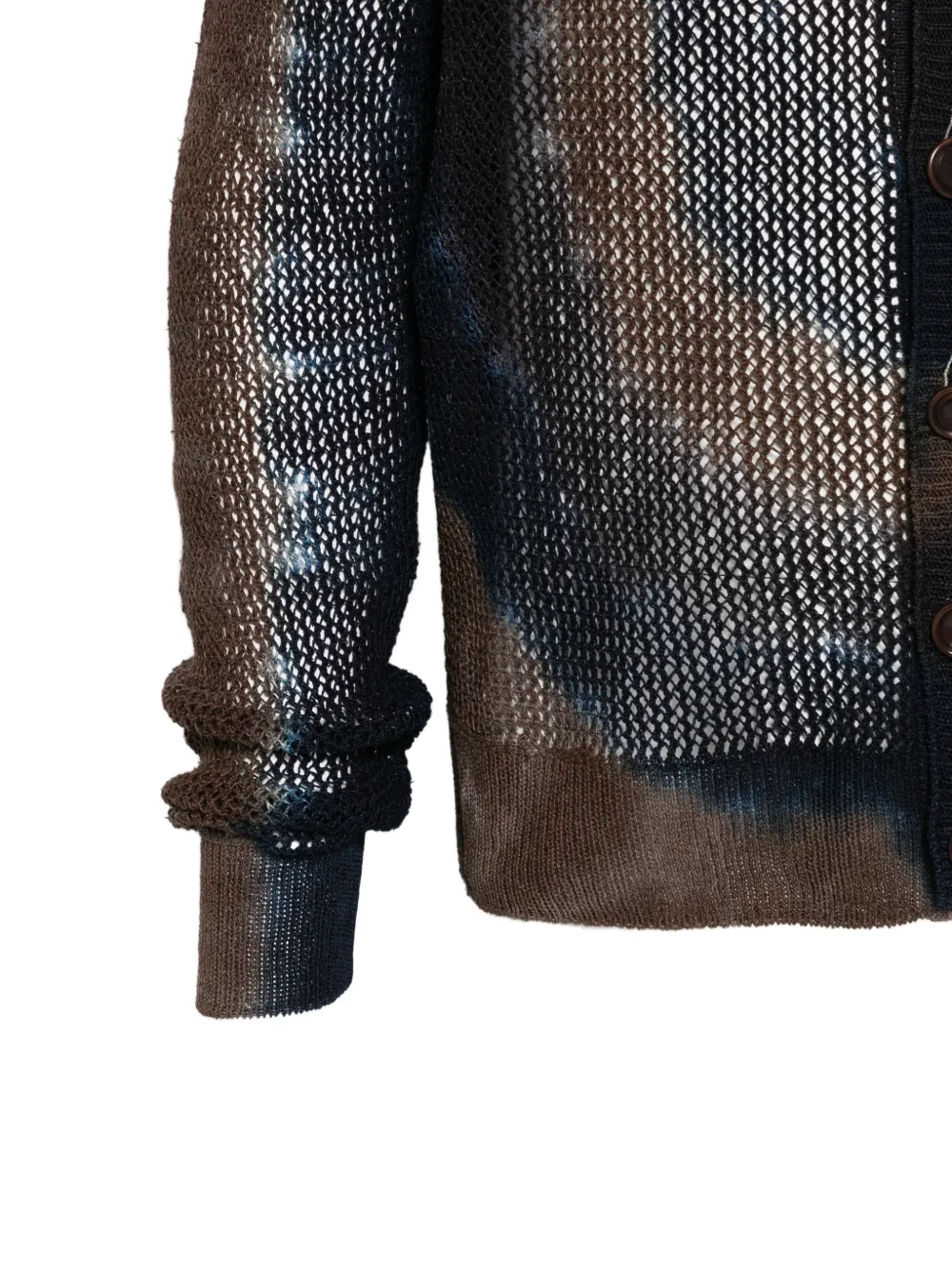  Khoki Mesh Button Cardigan - Brown 