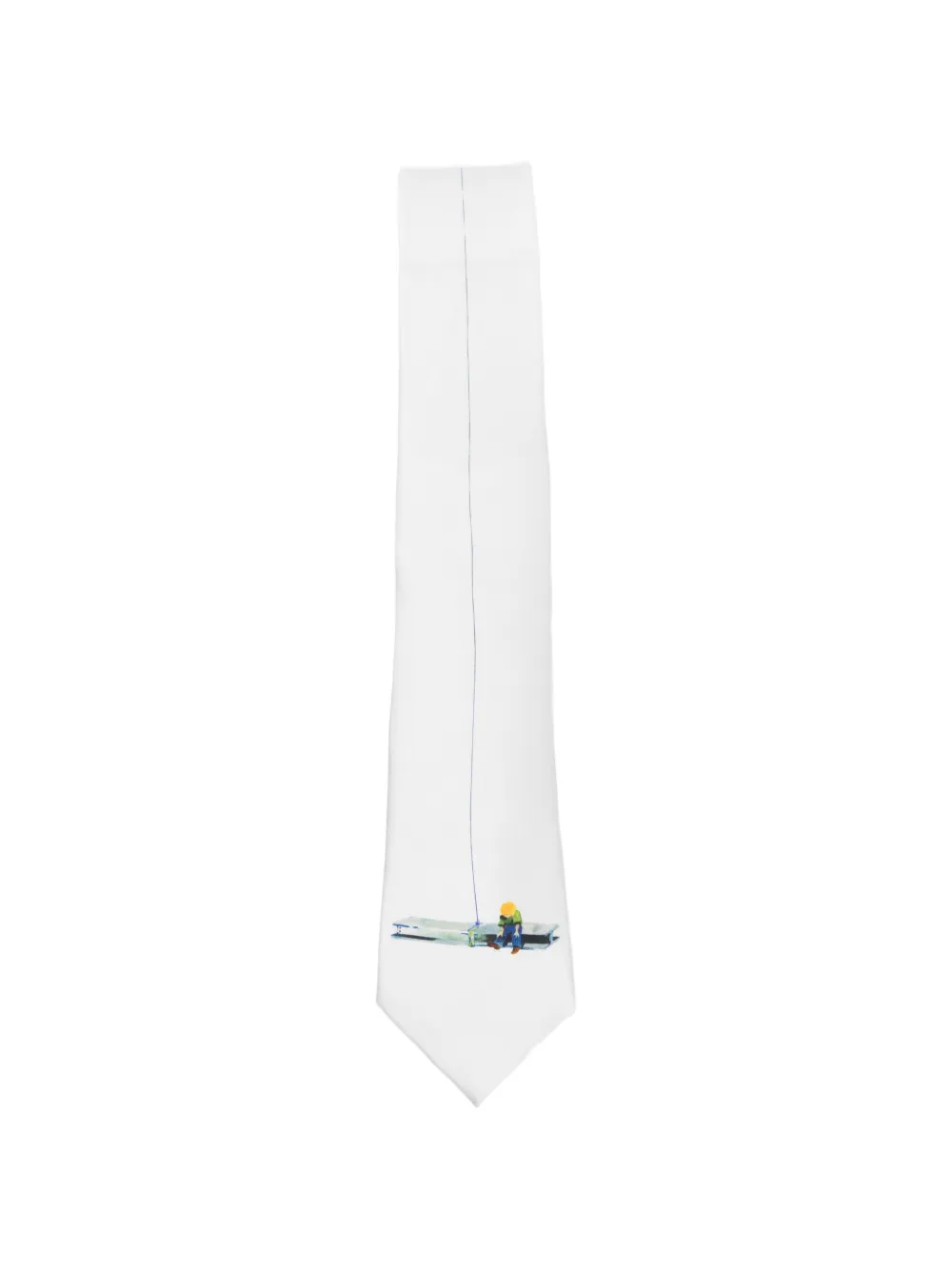 KidSuper graphic-print tie - Weiß