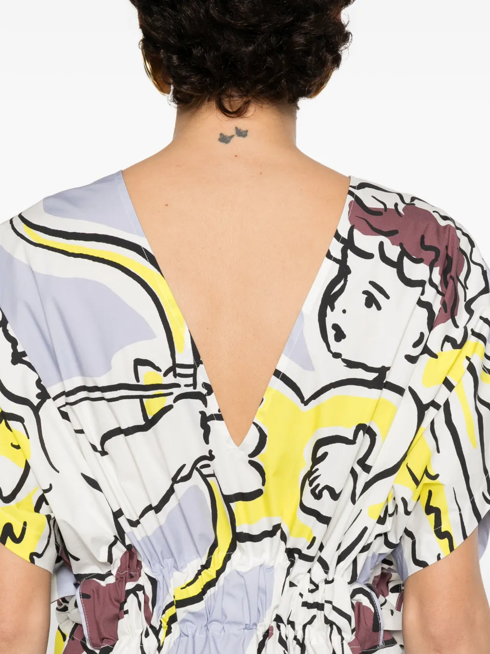 Tory Burch Midi-jurk met V-hals Wit