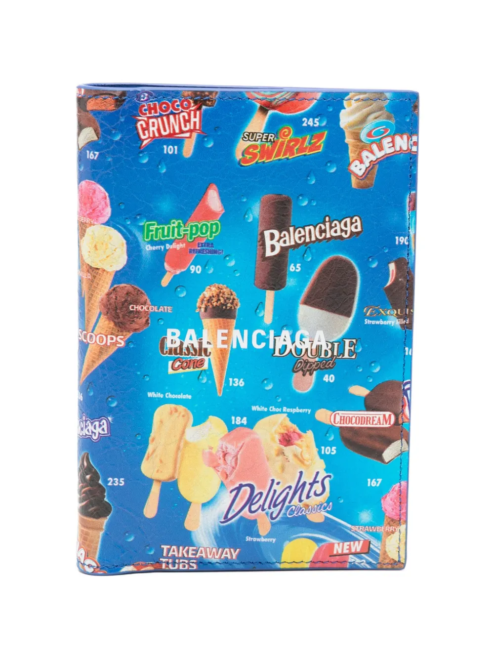 Balenciaga ice cream-print wallet - Blu