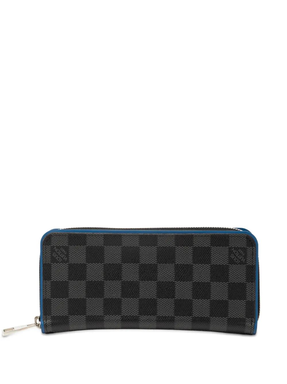 Louis Vuitton Pre-Owned Portafoglio verticale con zip in tela Damier Graphite 2017 - Nero