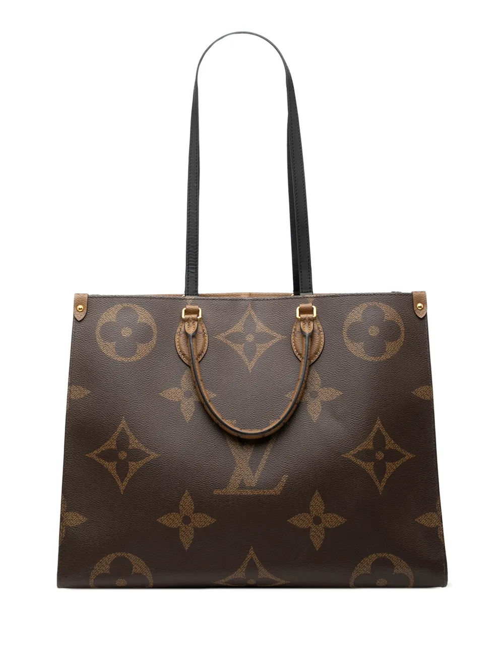 Louis Vuitton Pre-Owned 2021-2025 Monogram Reverse Giant OnTheGo GM satchel - Marrone
