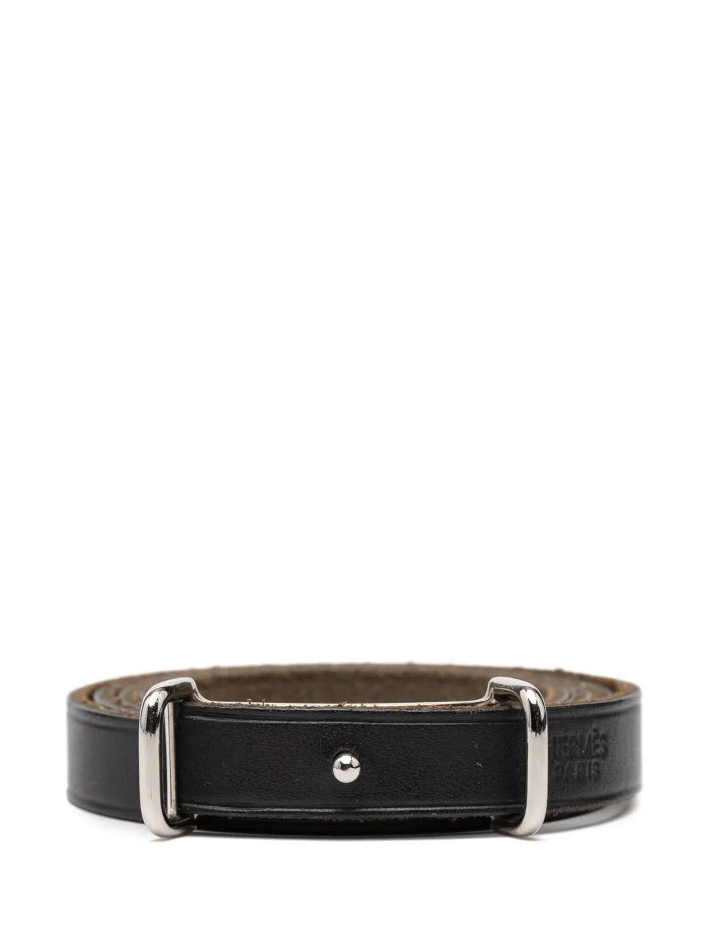 Hermès Pre-Owned Bracciale Api II Double Tour in pelle Swift 2000-2014 - Nero