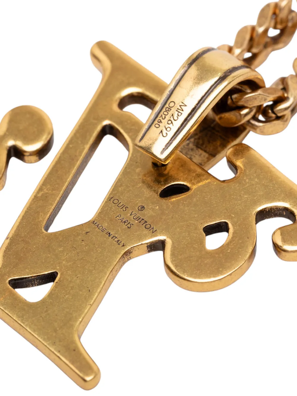 2020 Nigo Gold Plated Squared Logo Pendant Necklace Costume Necklace