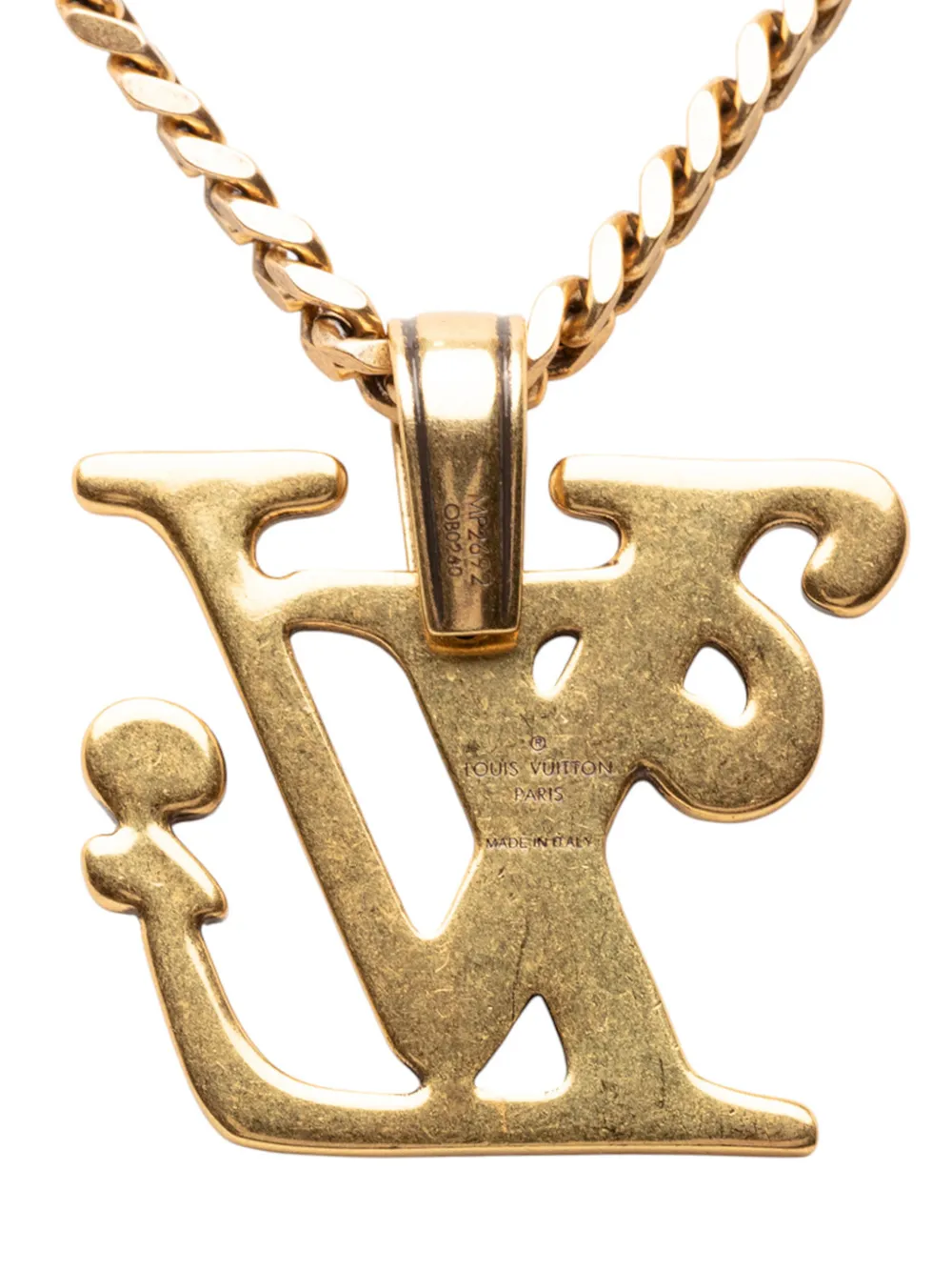 2020 Nigo Gold Plated Squared Logo Pendant Necklace Costume Necklace
