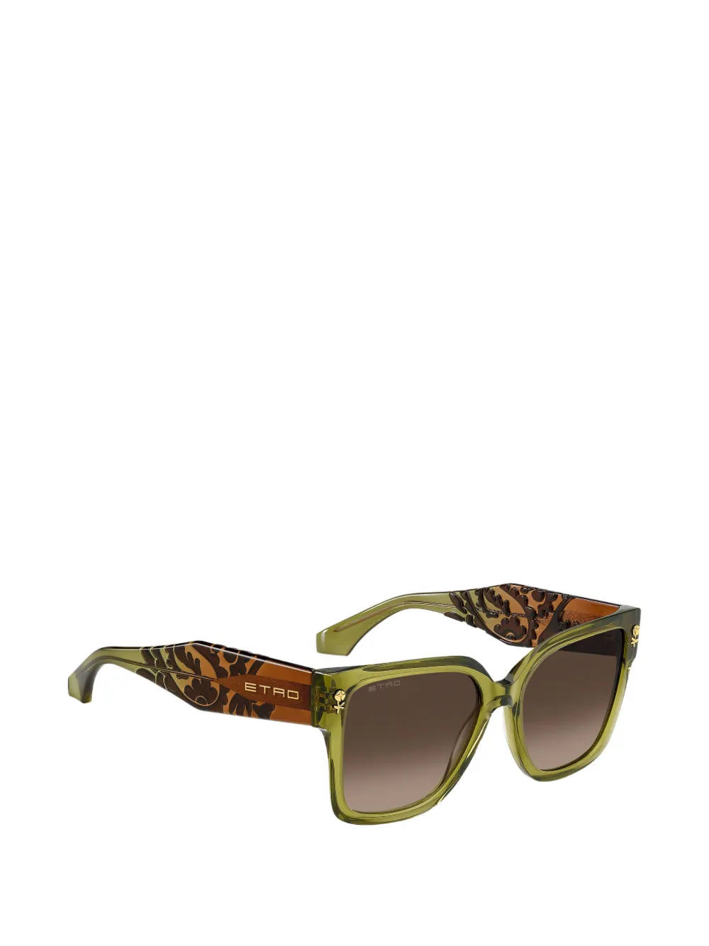 ETRO Zonnebril met vierkant montuur Groen