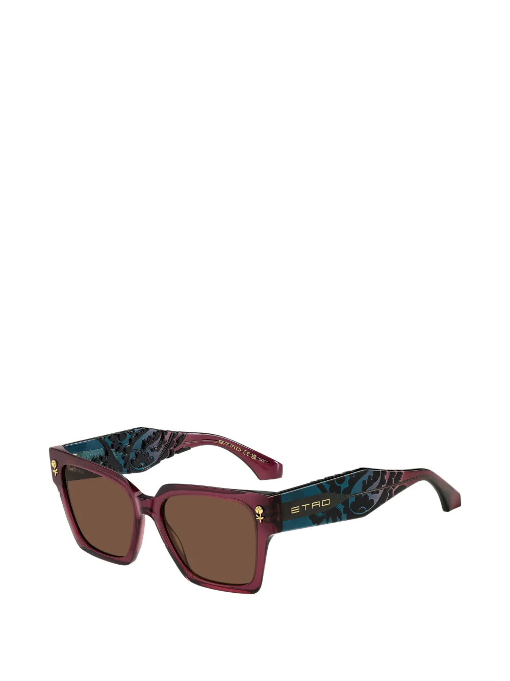 ETRO Zonnebril met bloemdetail Paars
