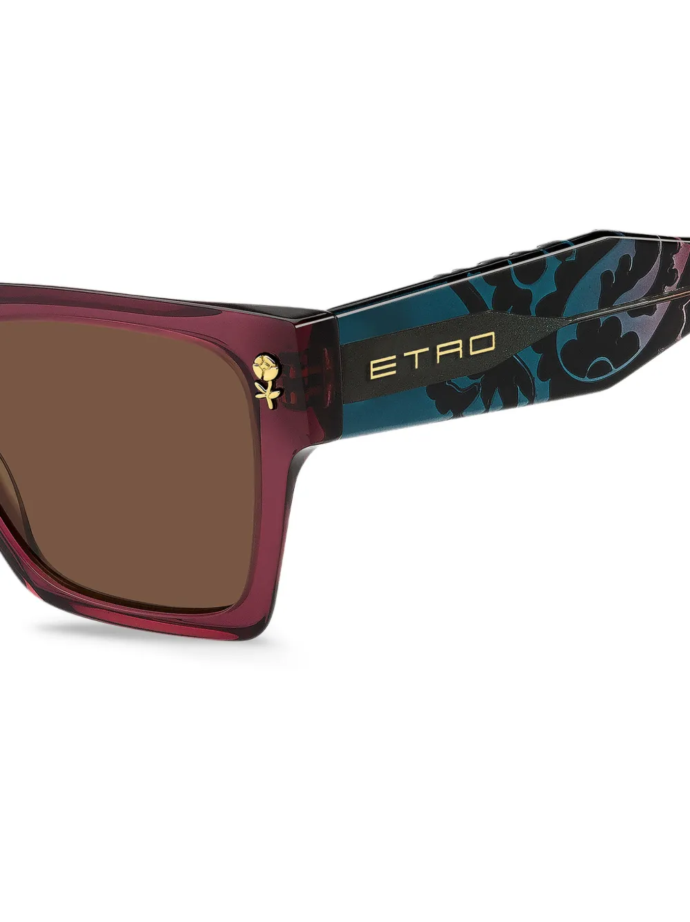 ETRO Zonnebril met bloemdetail Paars