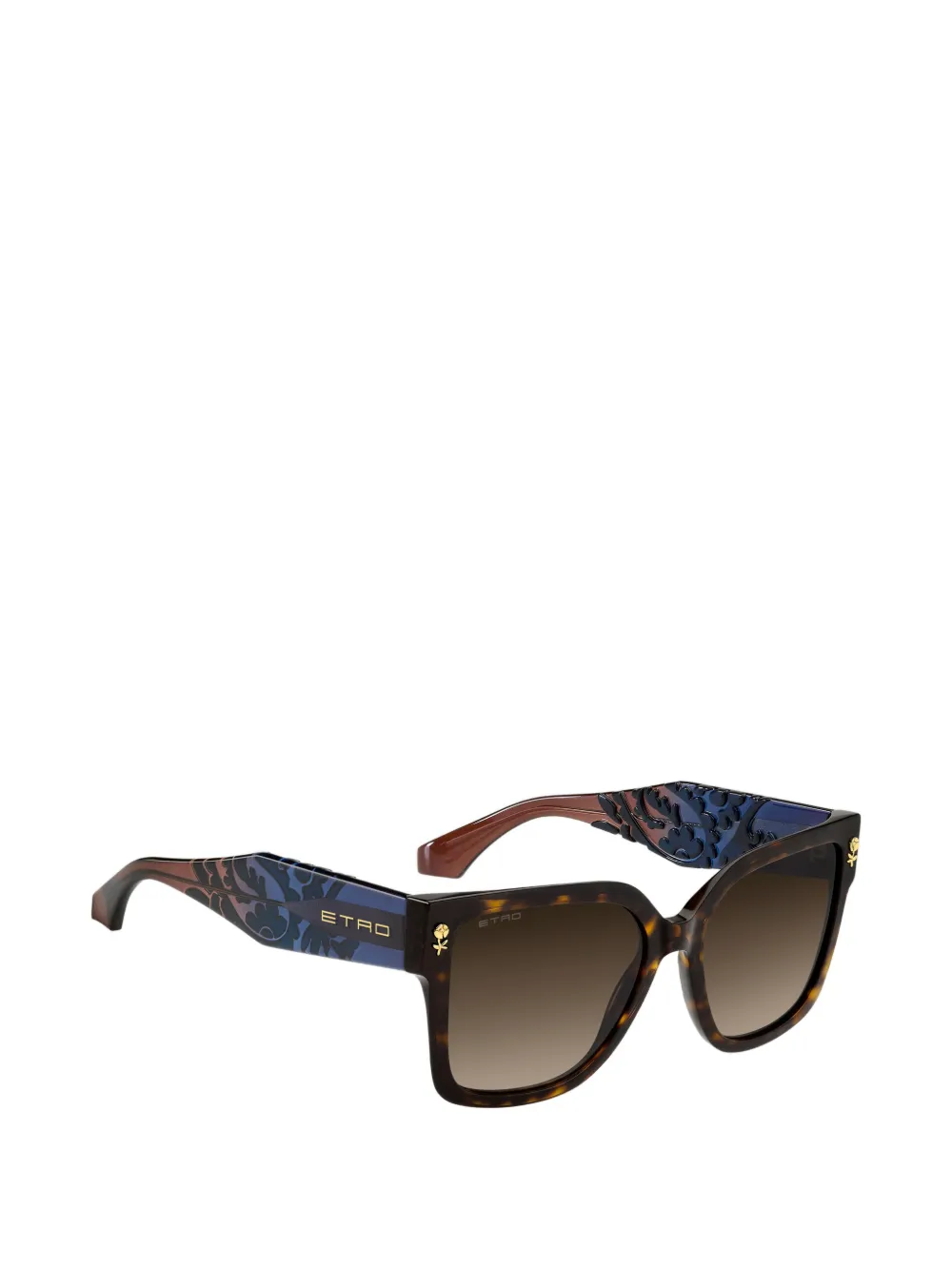 ETRO Zonnebril met bloemendetail Bruin
