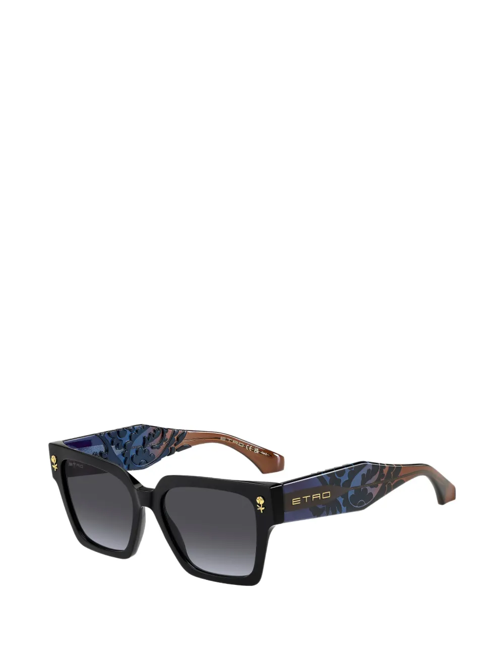 ETRO Zonnebril met vierkant montuur Zwart