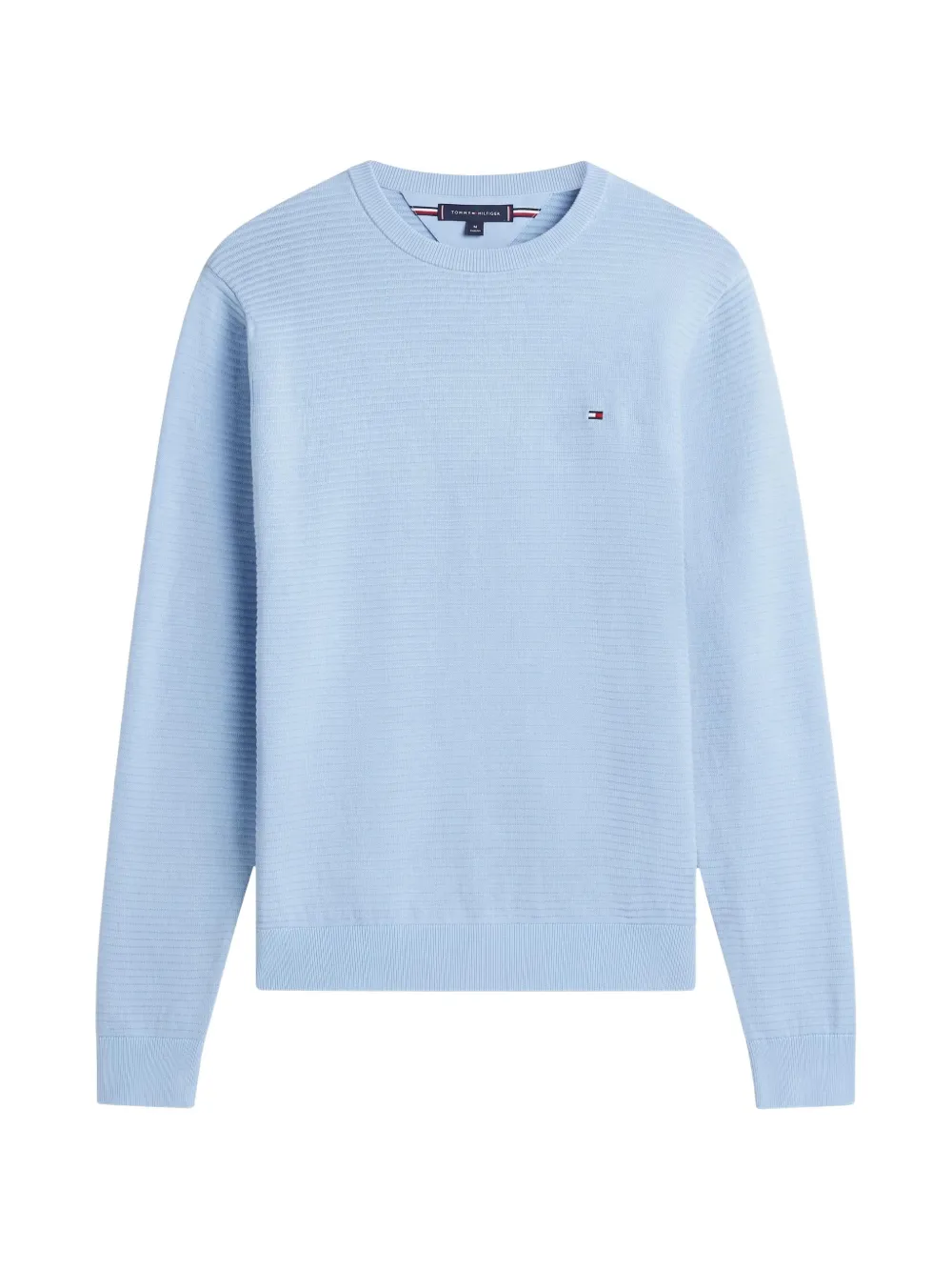 Tommy Hilfiger Strukturierter Pullover mit rundem Ausschnitt - Blau