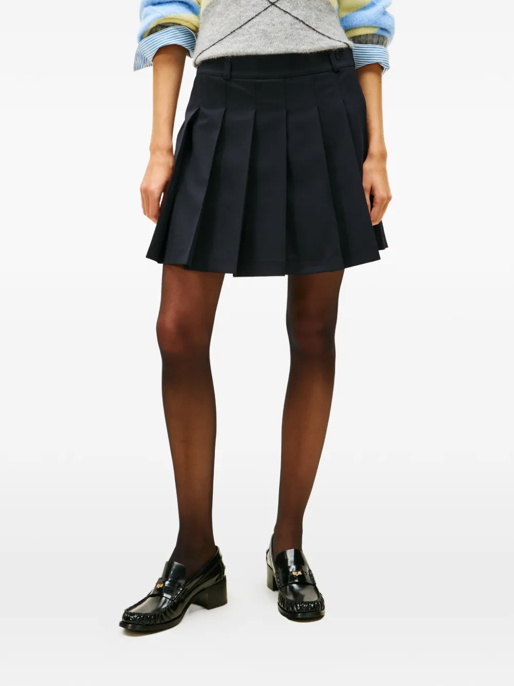 Tommy Hilfiger Mini-plooirok Blauw