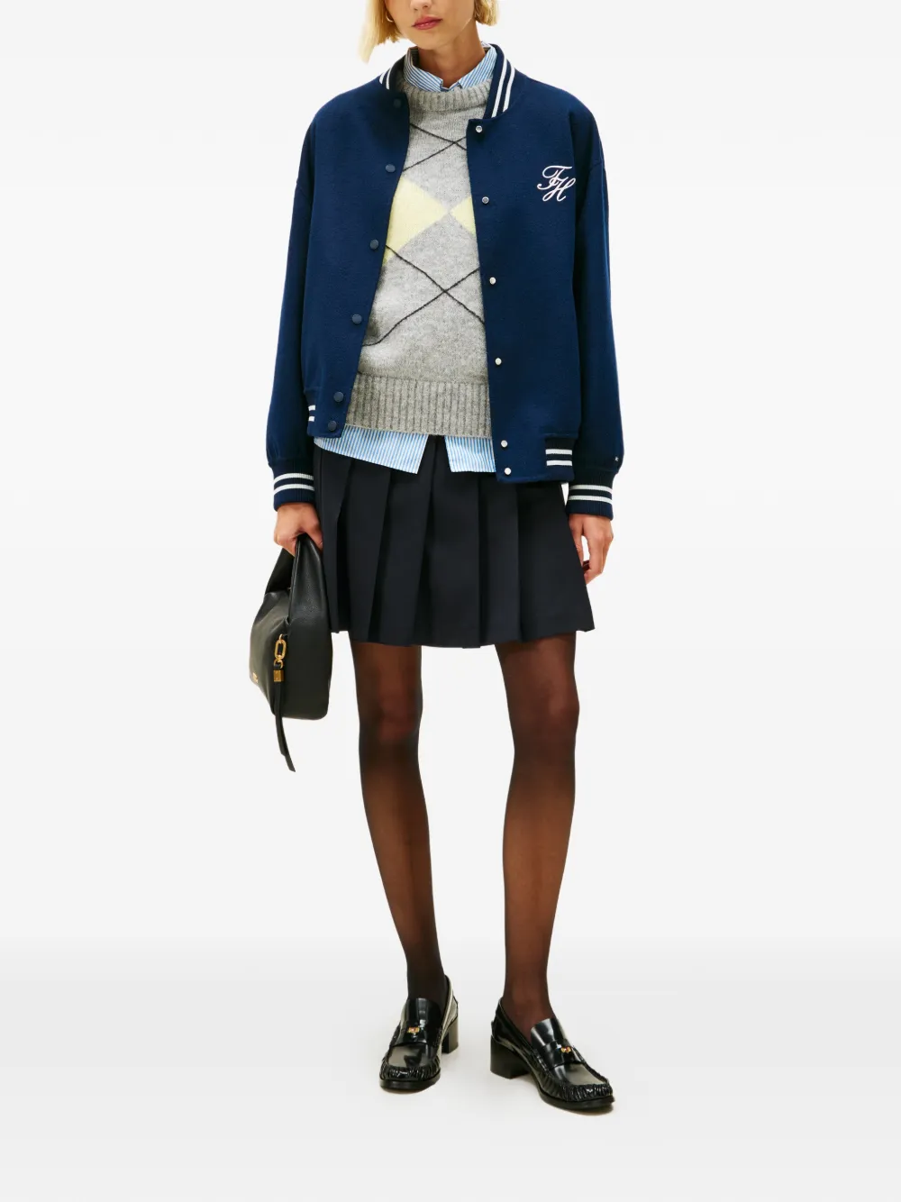  Tommy Hilfiger Pleated Mini Skirt - Blue 
