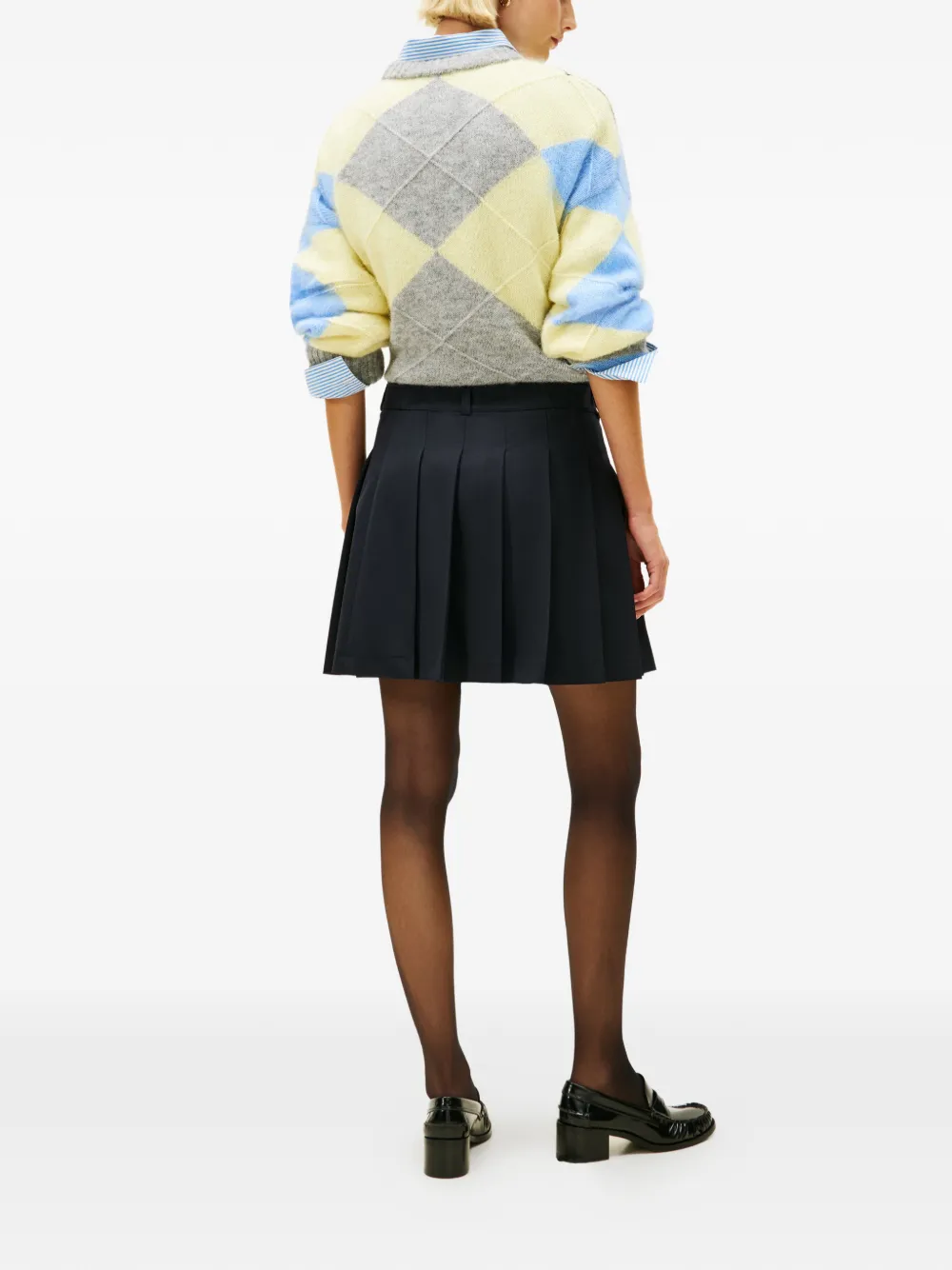  Tommy Hilfiger Pleated Mini Skirt - Blue 