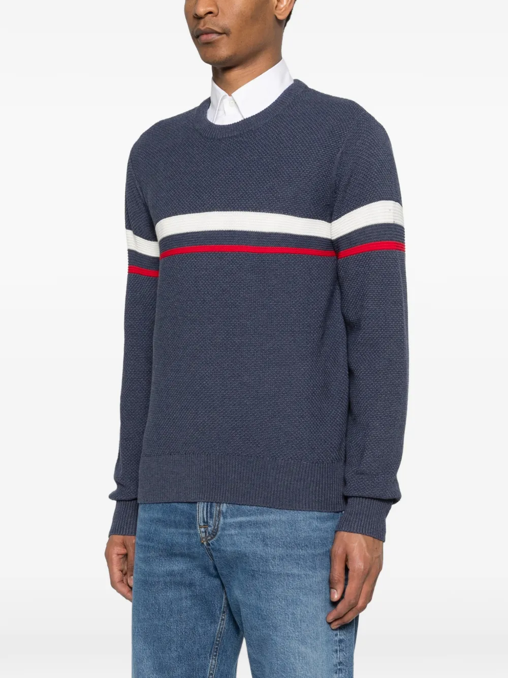  Rossignol Striped Crew-neck Sweater - Blue 