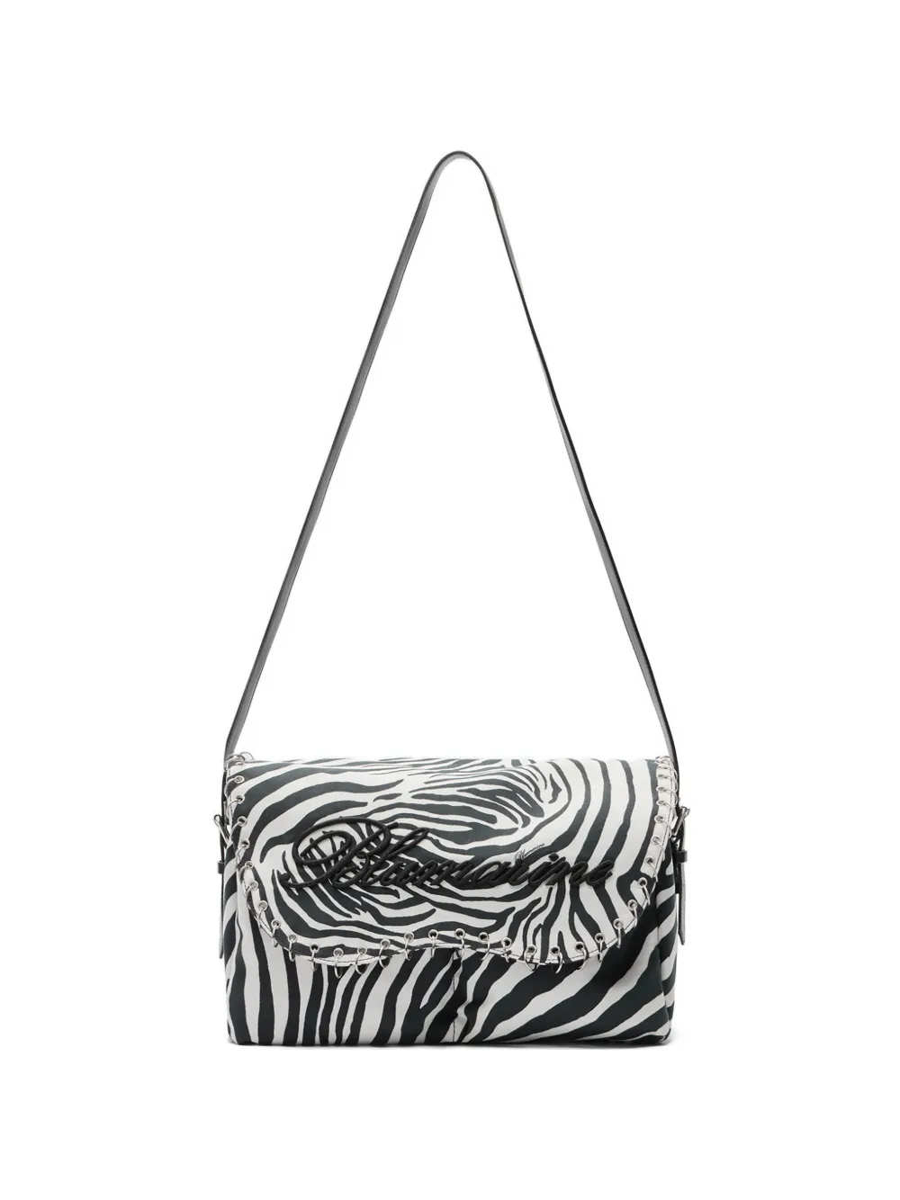 Blumarine zebra-print shoulder bag - Bianco