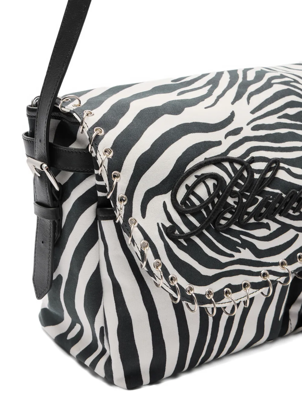 Blumarine Schoudertas met zebraprint Wit