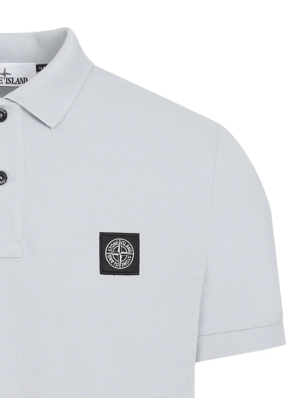 Stone Island Poloshirt met logopatch Blauw