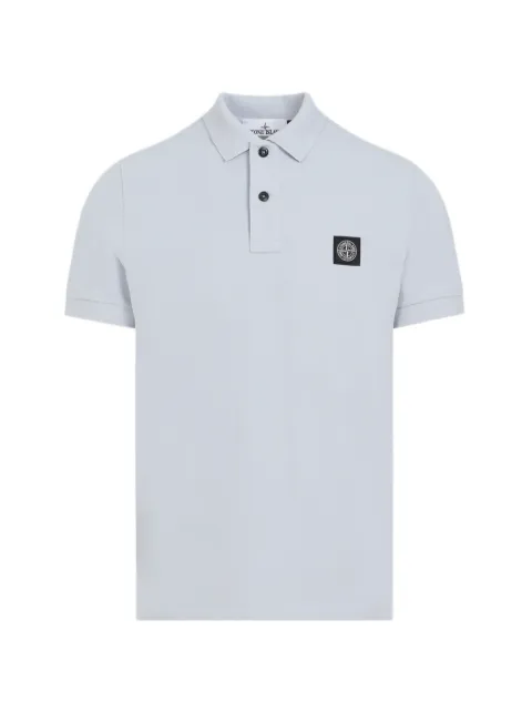 Stone Island logo patch polo shirt