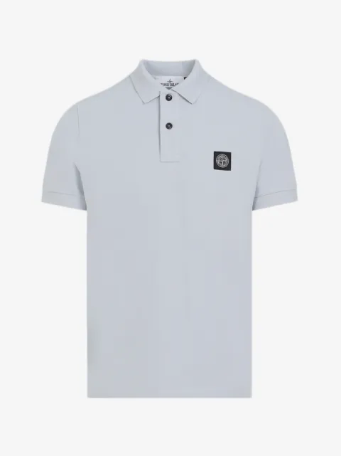 Stone Island playera tipo polo con parche del logo