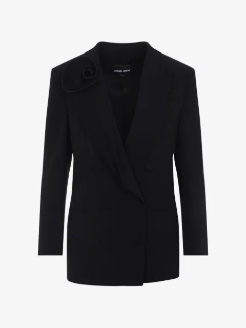 Giorgio Armani flower double-breasted blazer