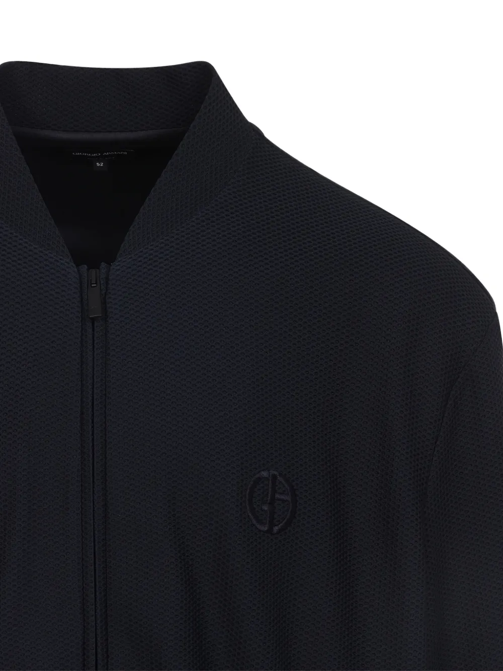 Giorgio Armani Jack met textuur logo Blauw