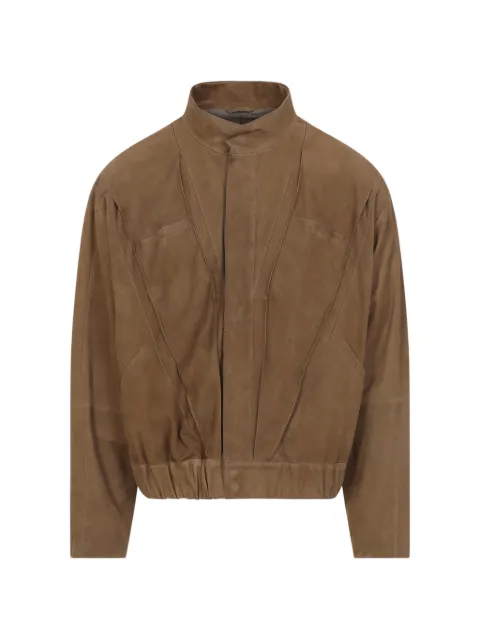 Giorgio Armani leather panelled jacket