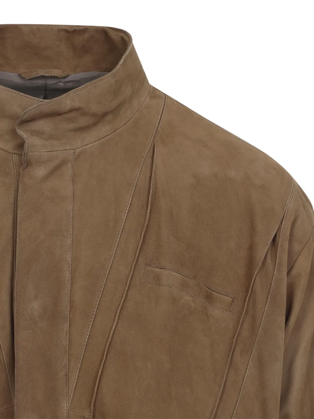 Giorgio Armani Jack met leren vlak Bruin