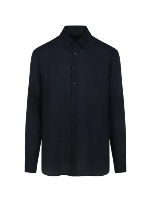 Giorgio Armani シアサッカー シャツ | ブルー | FARFETCH JP