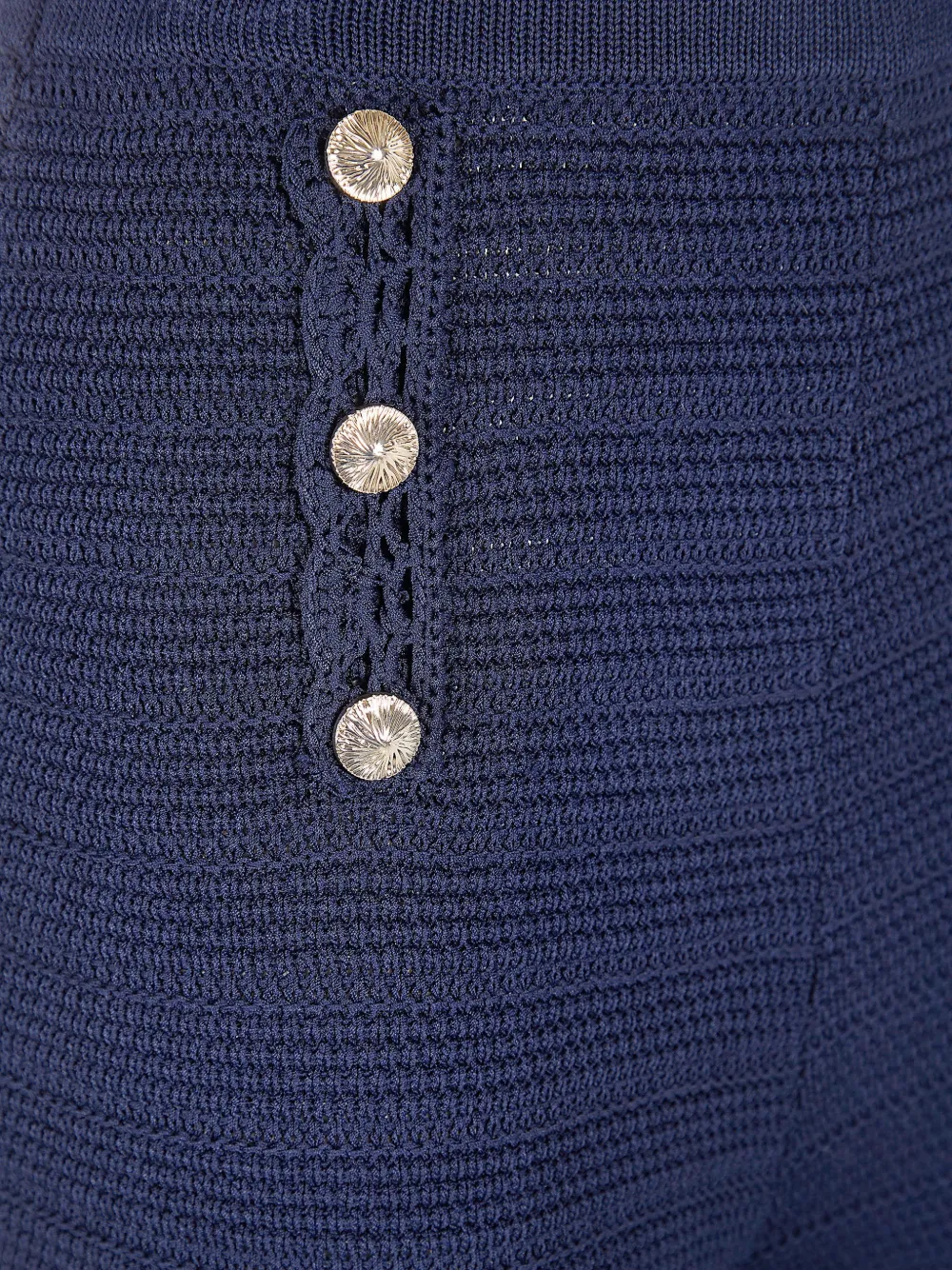 TWINSET Gehaakte broek met knopen Blauw
