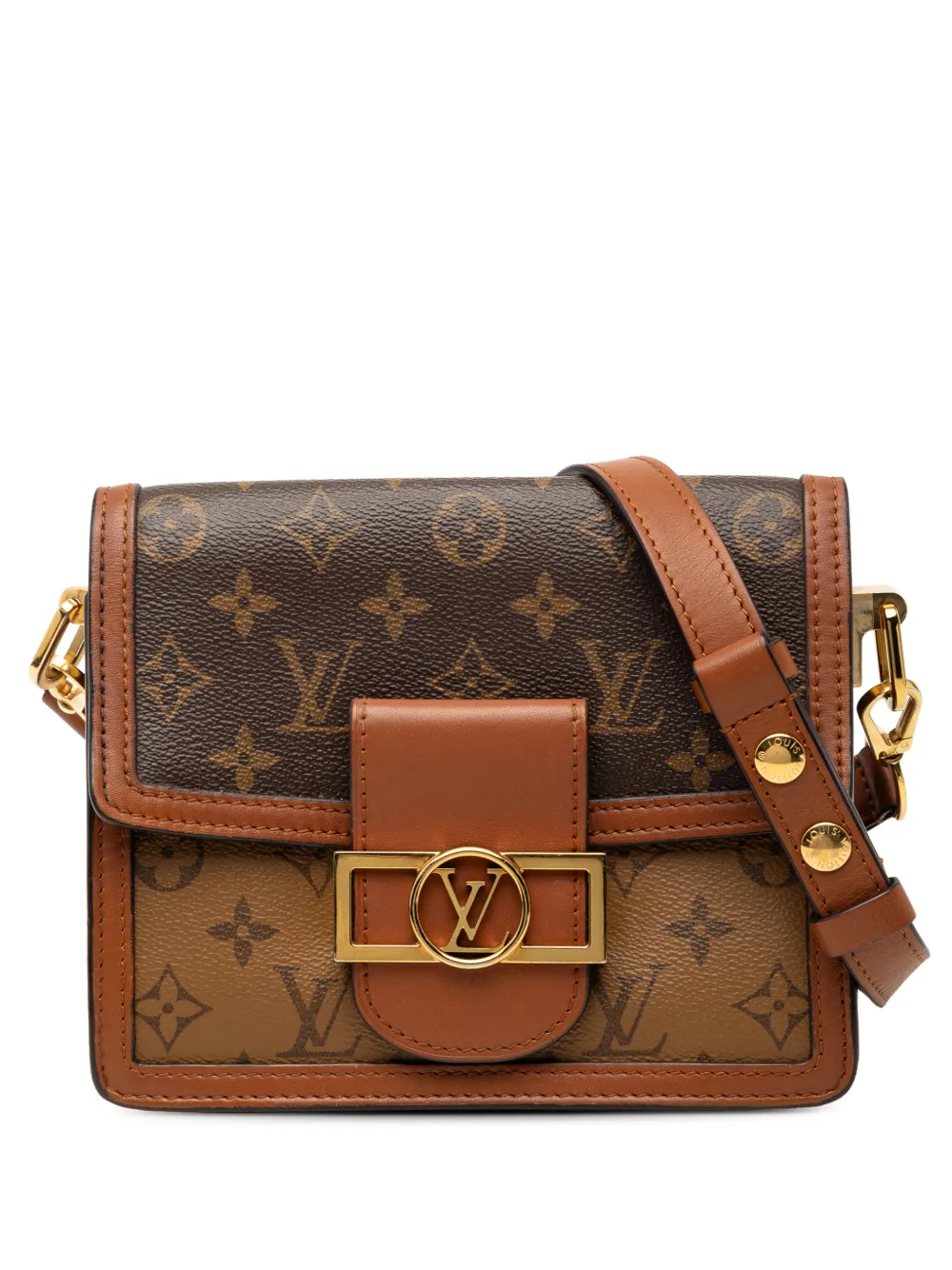 Louis Vuitton Pre-Owned Borsa a tracolla Dauphine mini con monogramma Reverse 2019 - Marrone
