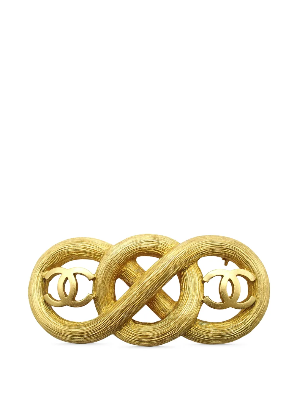 CHANEL Pre-Owned Spilla CC placcata oro 1995