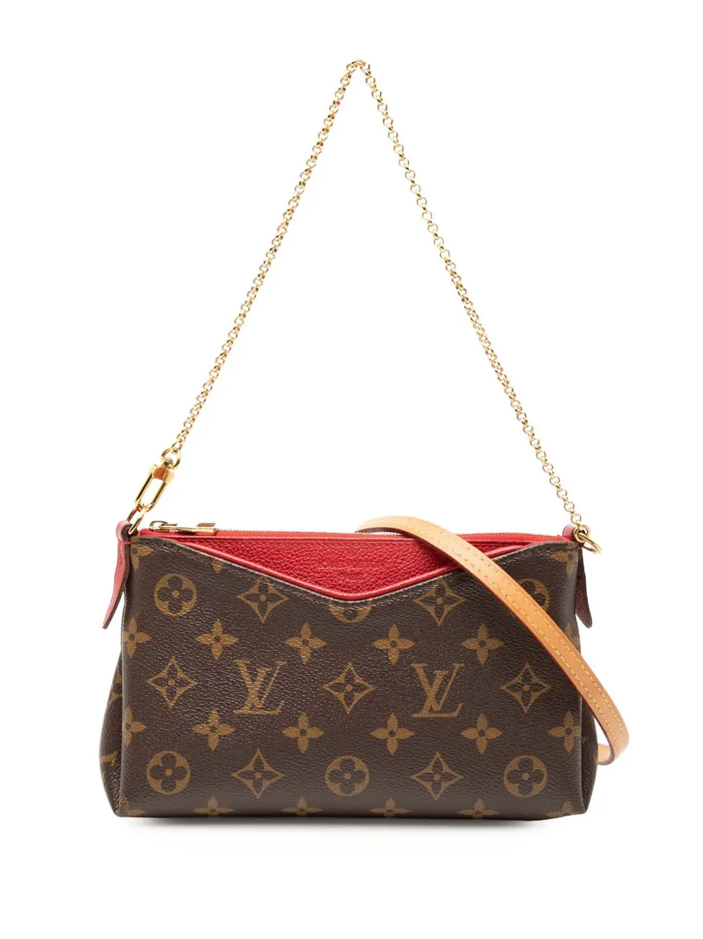 Louis Vuitton Pre-Owned Clutch Pallas con monogramma 2018 - Marrone