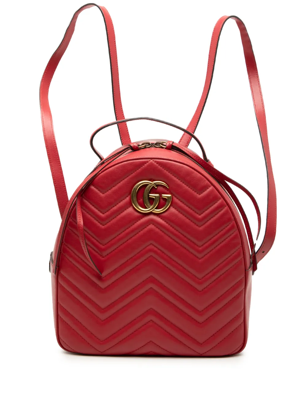 Gucci Pre-Owned Zaino GG Marmont piccolo in pelle matelassé 2016-2025 - Rosso